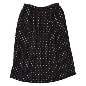 Vintage Sag Harbor Black & White Polka Dot Skirt Size 14 | Elastic Waist